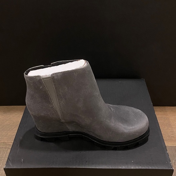 Sorel Black Joan of Artic Wedge III Zip Bootie Ankle Boots Shoes Multi Size NEW - Picture 3 of 5